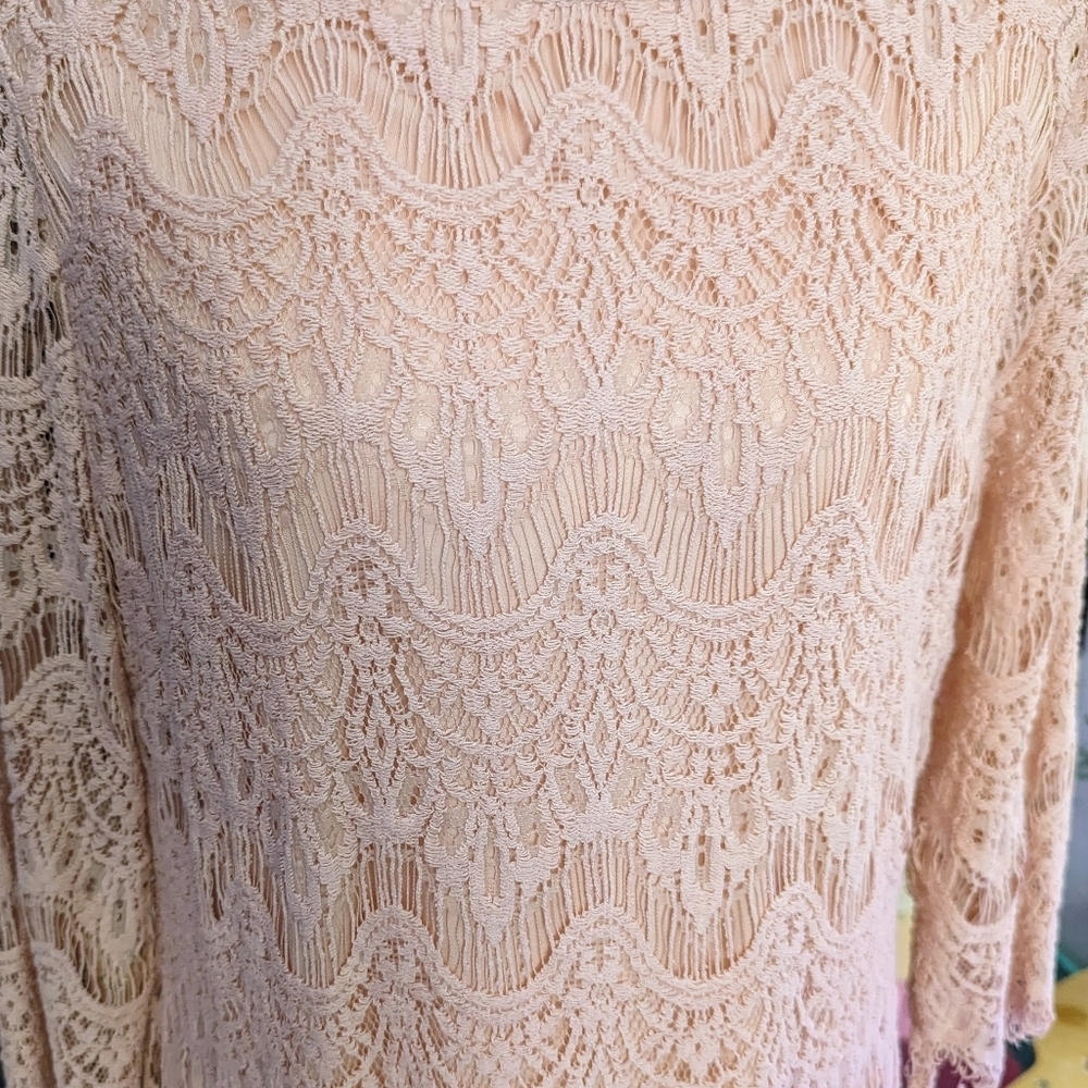 RN Studio Light Pink Lace Dress - Picture 4 of 13